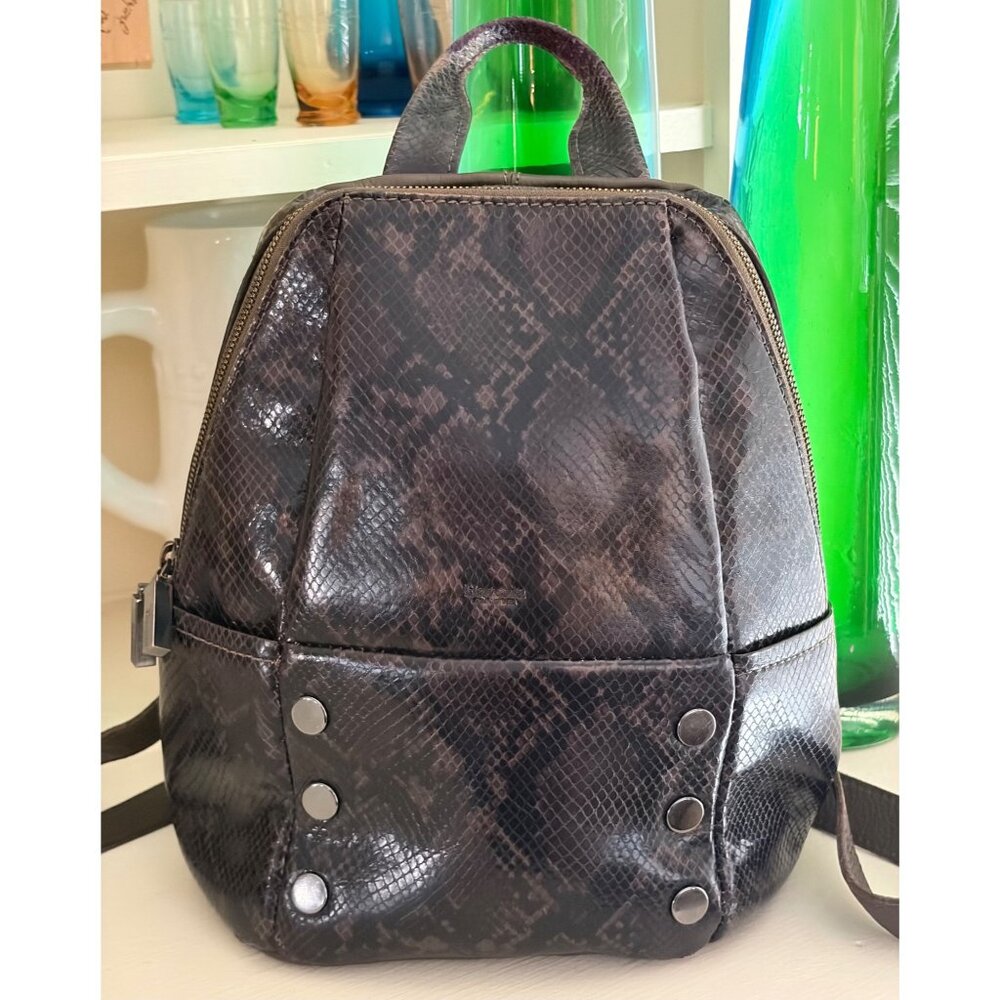 Hammitt Hunter Backpack Olivine Snake Leather Medium Bag